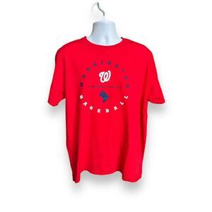 MLB Genuine Merchandise Washington Baseball DC Nationals Nats T-shirt Red XL